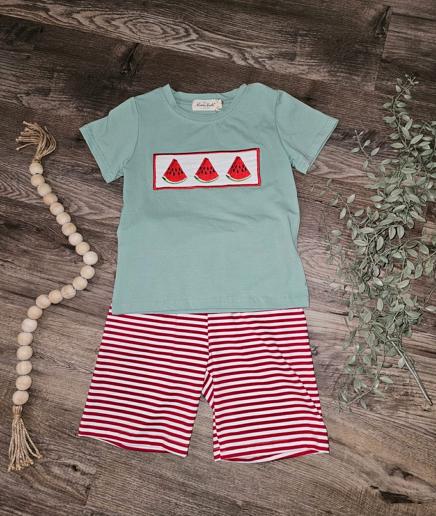 NWT Boutique Boys Marie Nicole 2pc Watermelon Set ~ Size 4
