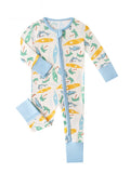 PoshTOT Beach Surfing Bamboo Baby Convertible Zippy Romper: 12-18M