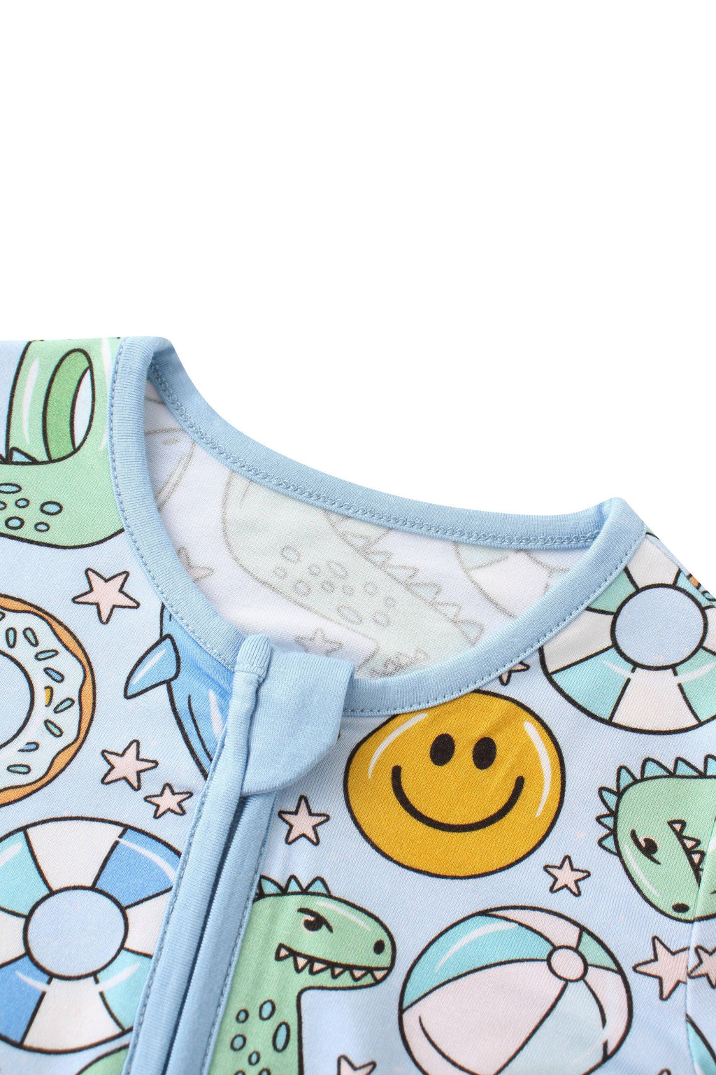 PoshTOT Summer Bamboo Baby Convertible Zippy Romper: 0-3M