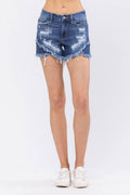 Judy Blue NWT Mid-Rise Tulip Hem Shorts XL