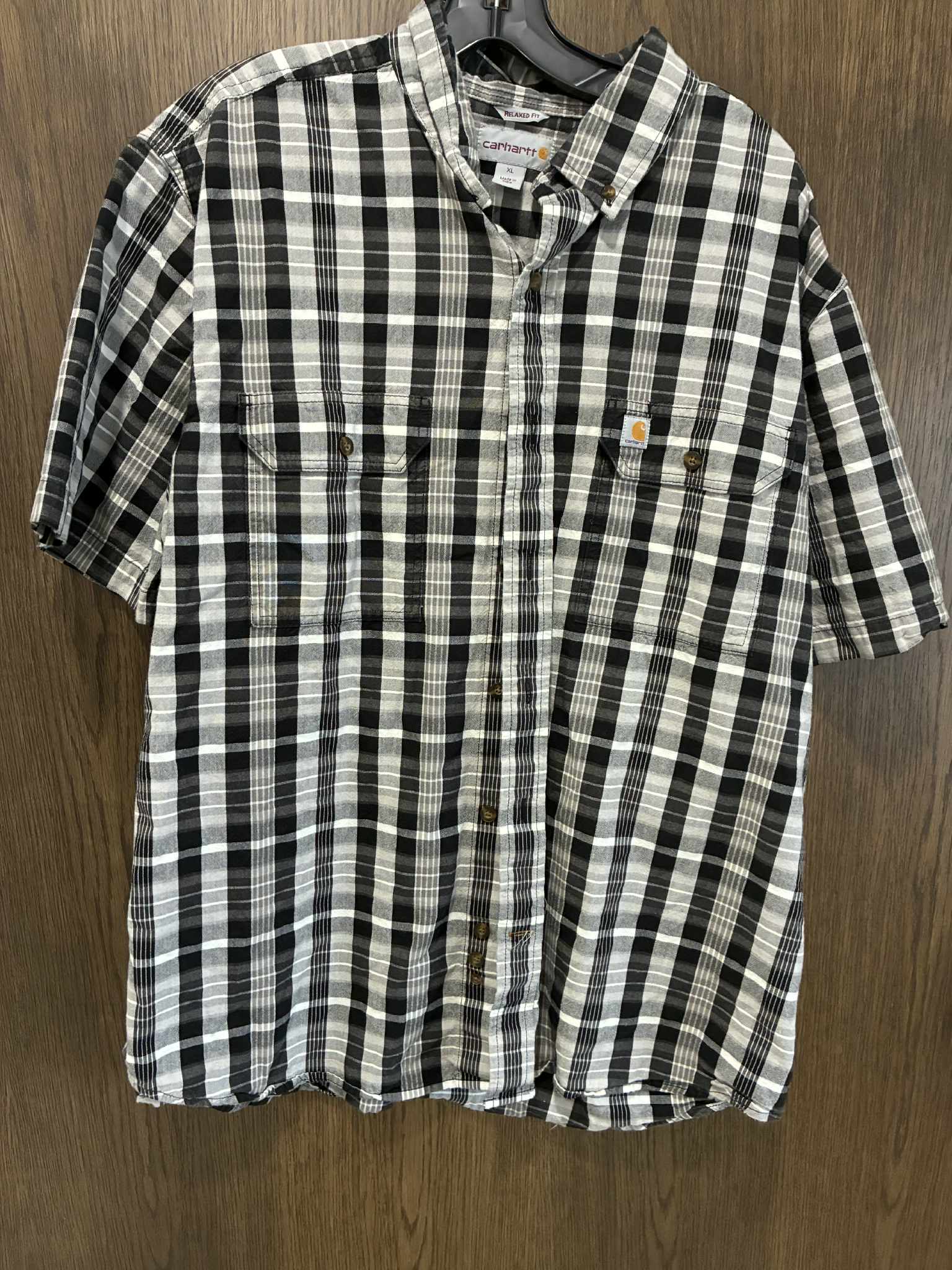 Carhartt Short Sleeve Button Up ~ Size Extra Large