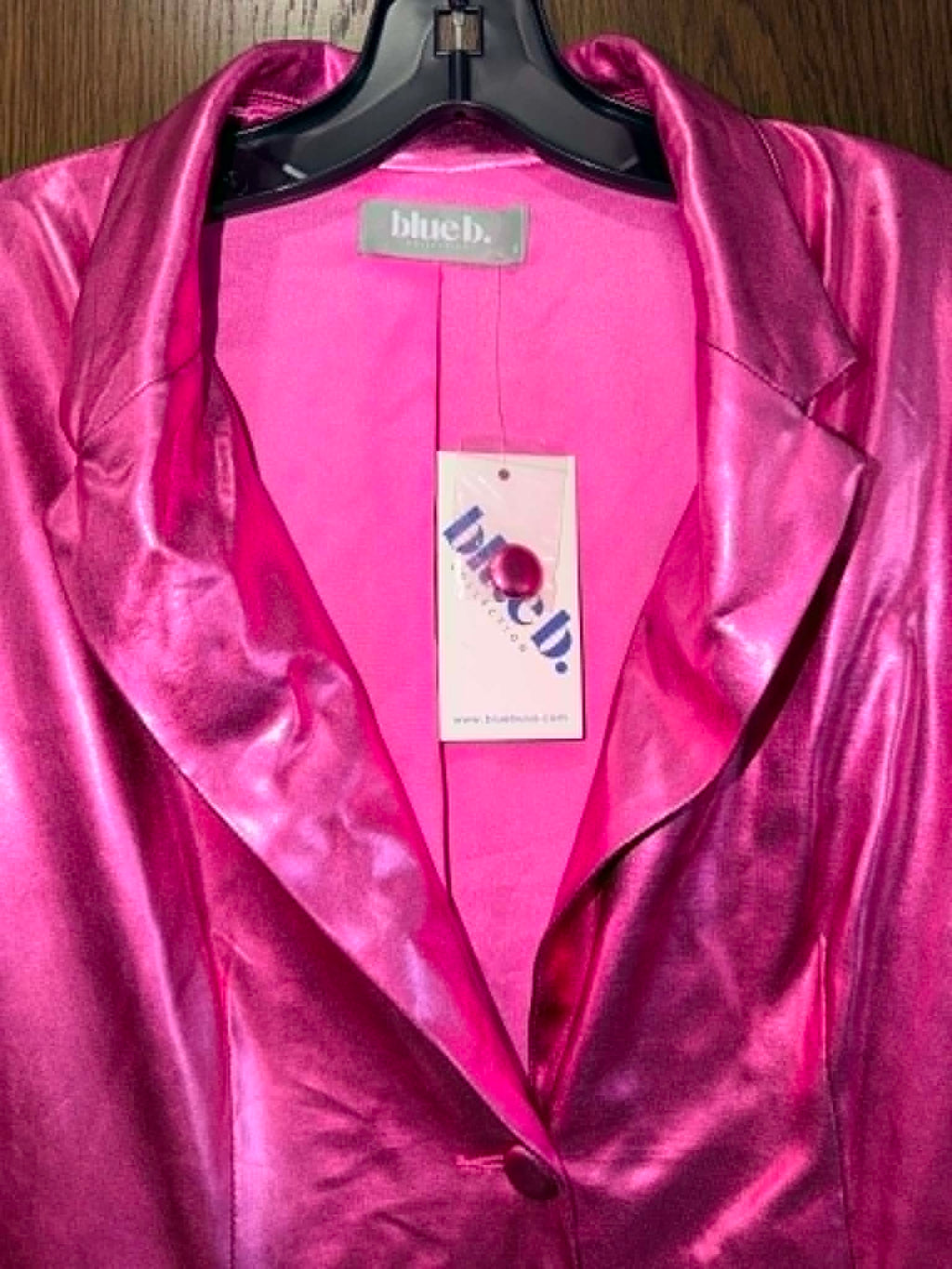 Blue B Collection Women's Pink Shimmery Blazer Size Small NWT