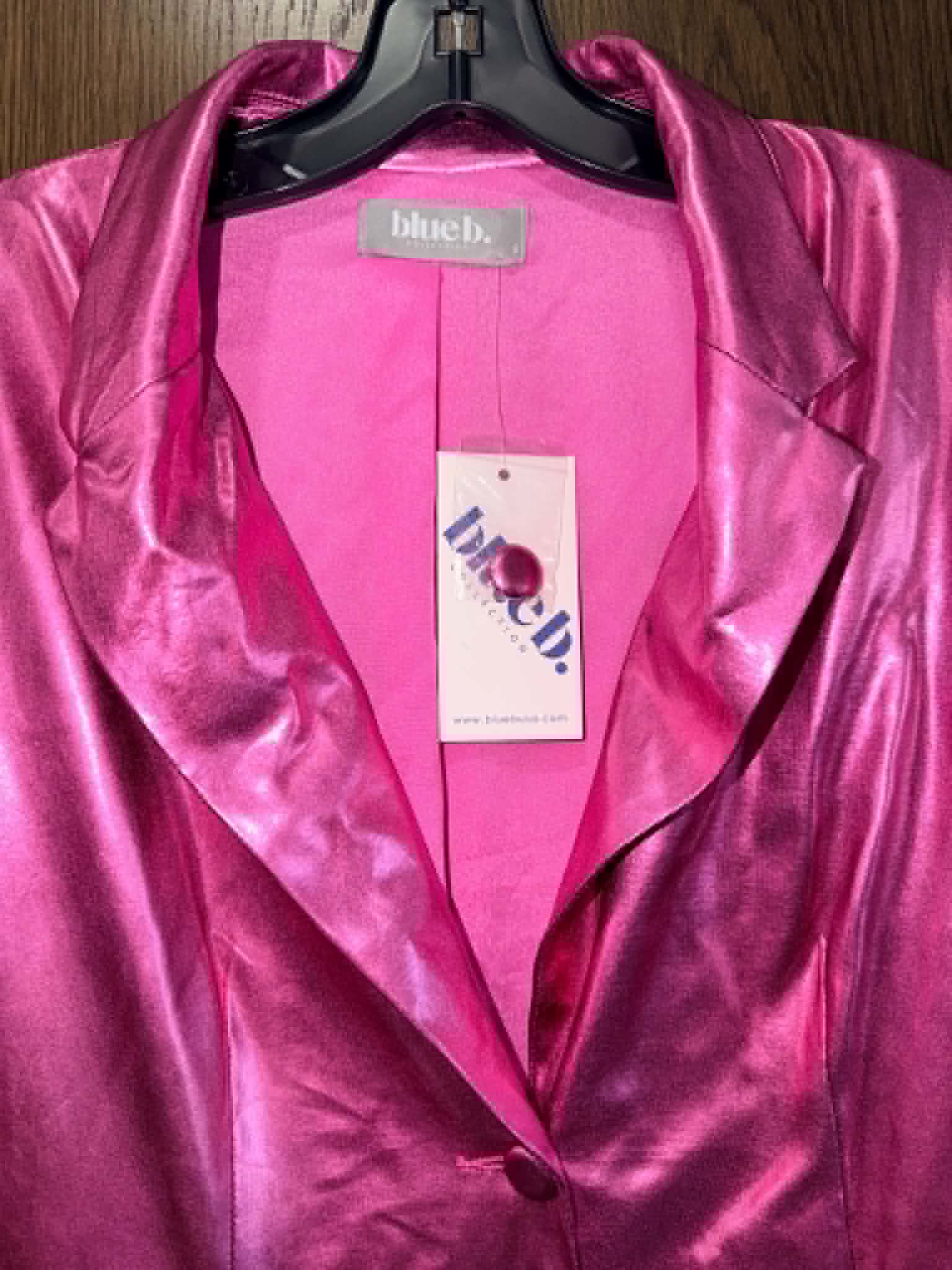 Blue B Collection Women's Pink Shimmery Blazer Size Small NWT