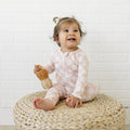 Ava+Oliver Bamboo Blush Checkers Convertible Zippy Romper 0-3mos NWT