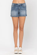 Judy Blue NWT MID-RISE 1" Hem Cuffed Shorts XL