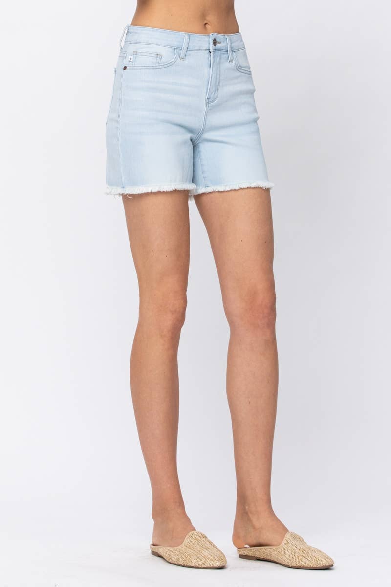 Judy Blue NWT HI-WAIST BLEACH LIGHT CUT OFF SHORTS XL